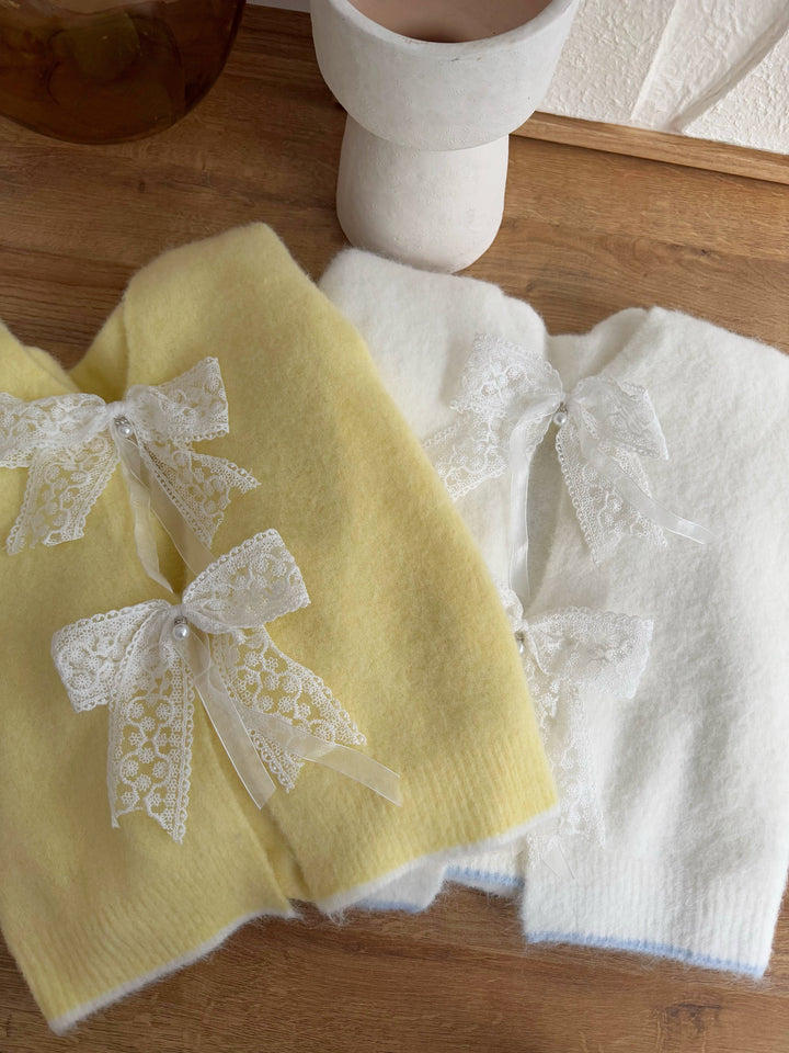 NEVE knotted mesh - pastel yellow