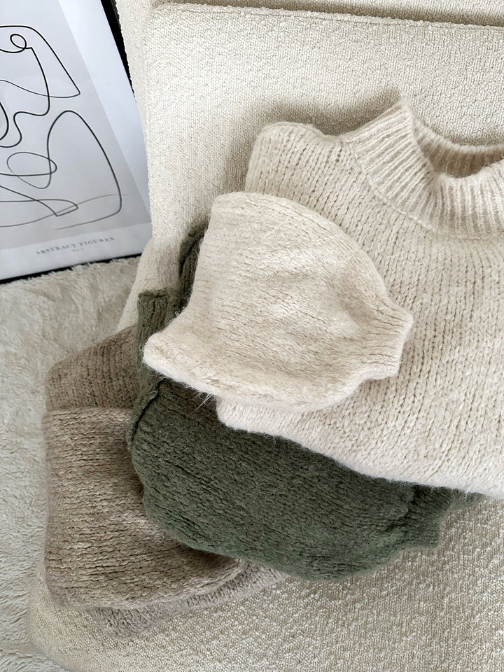 MARIO Ecru Oversized Sweater